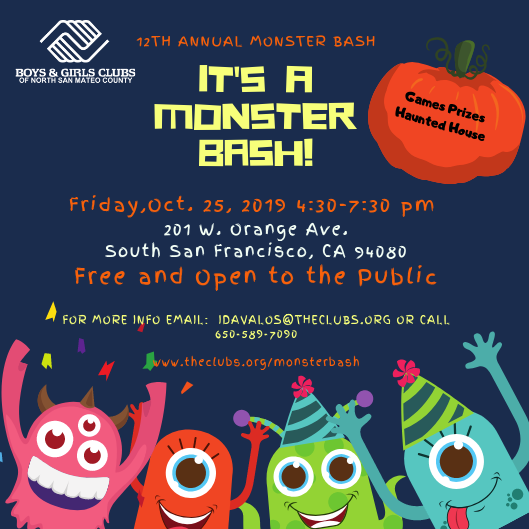 Monster Bash 19 Boys Girls Clubs Of North San Mateo County